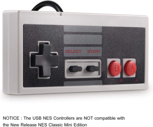 [2 Pack] USB Controller for NES Games / PC / Console / Retro Gamepad - Battery Mate
