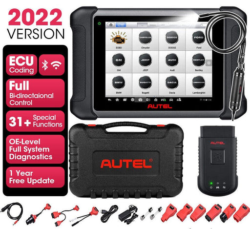 2022 Autel MaxiSys MS906BT OBD2 Auto Diagnostic Scanner ECU Key Coding Scan Tool - Battery Mate