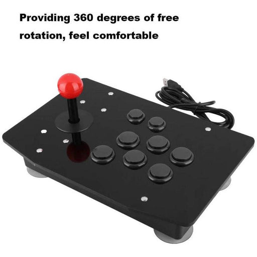 Arcade Joystick Fighting Stick Acrylic Wired Usb Gaming Controller Gamepad Video Game for PC Desktop Joystick Grip Triggers - Battery Mate