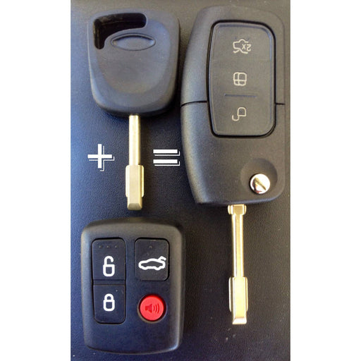 Fo21 - Remote car key suitable for Ford Falcon Transponder BA XR6 SX Territory - Battery Mate
