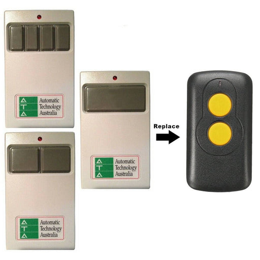Garage/Gate Compatible Remote For ATA TXA1/TXA2/TXA4 GDO-2/GDO-3/GDO-4/SGO1/SGO2 - Battery Mate