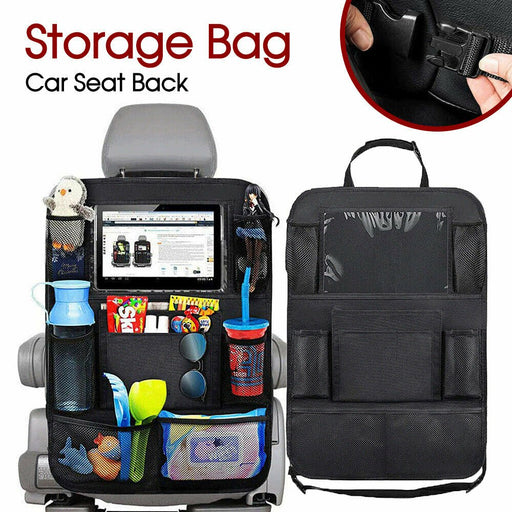 Premium Car Seat Back Organiser Multi Pocket Storage Bag Organizer Holder Travel - Battery Mate