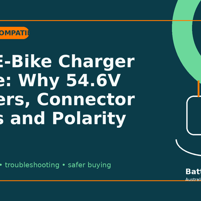 48V E-Bike Charger Guide: Why 54.6V Matters, Connector Types and Polarity - Battery Mate