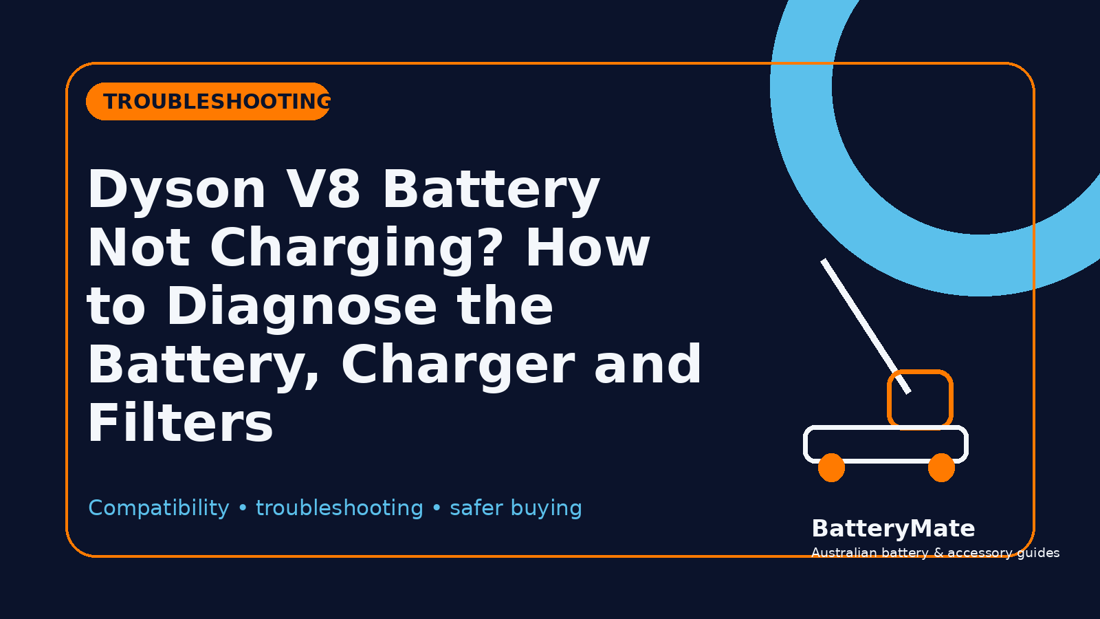 Dyson V8 battery not charging diagnosis guide