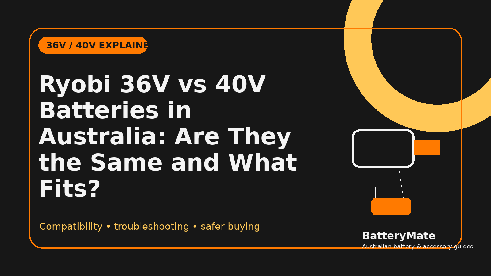 Ryobi 36V versus 40V battery compatibility
