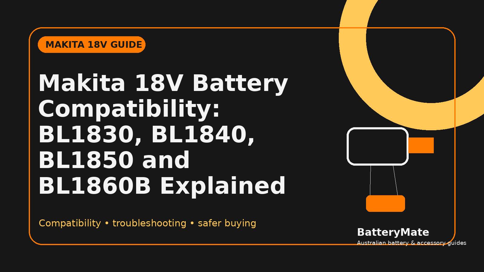 Makita 18V battery compatibility
