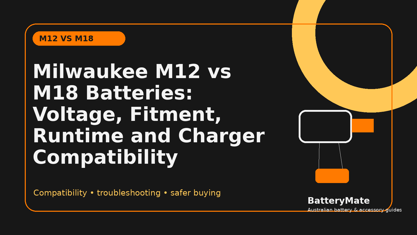 Milwaukee M12 versus M18 compatibility