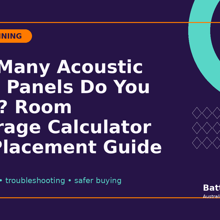 Acoustic foam panel coverage guide