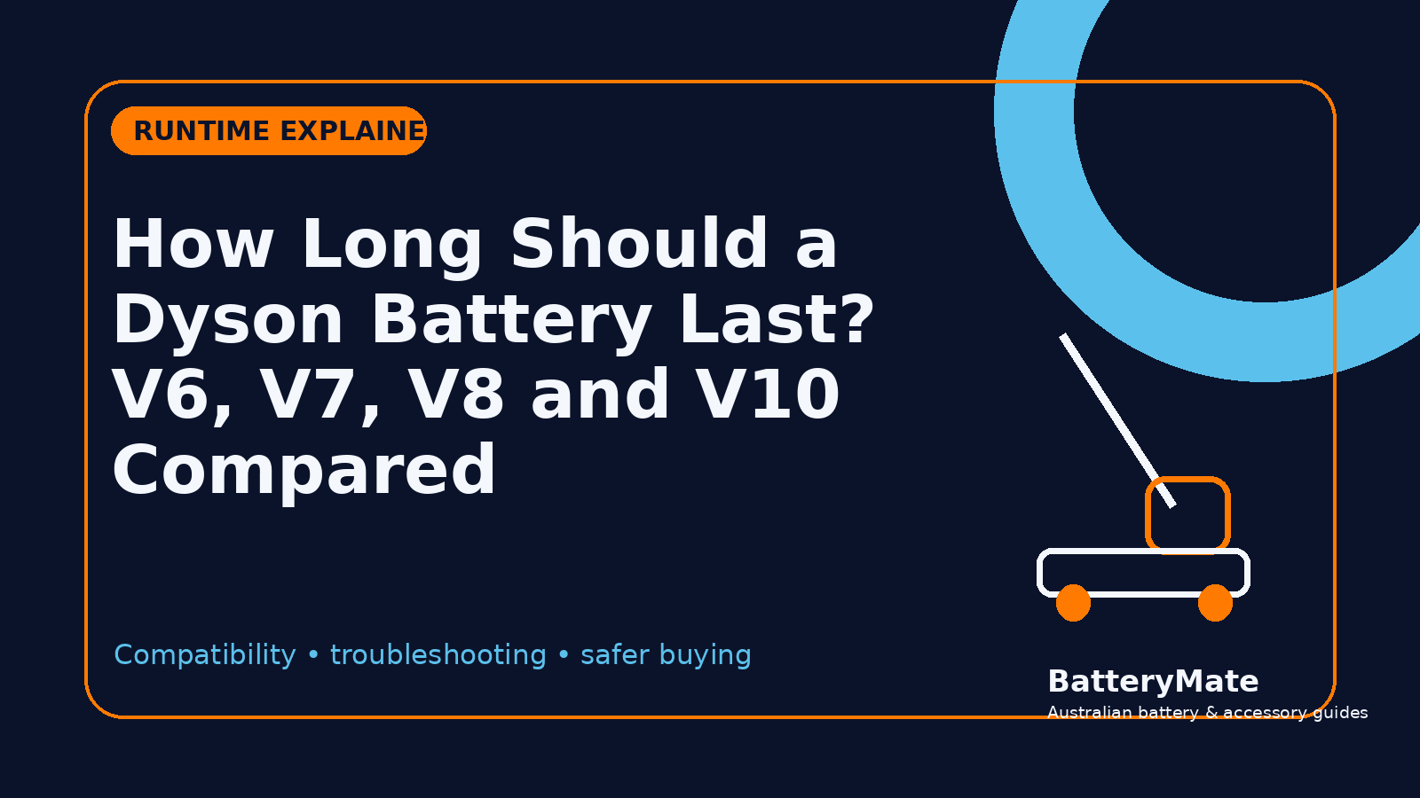 How Long Should a Dyson Battery Last? V6, V7, V8 and V10 Compared - Battery Mate