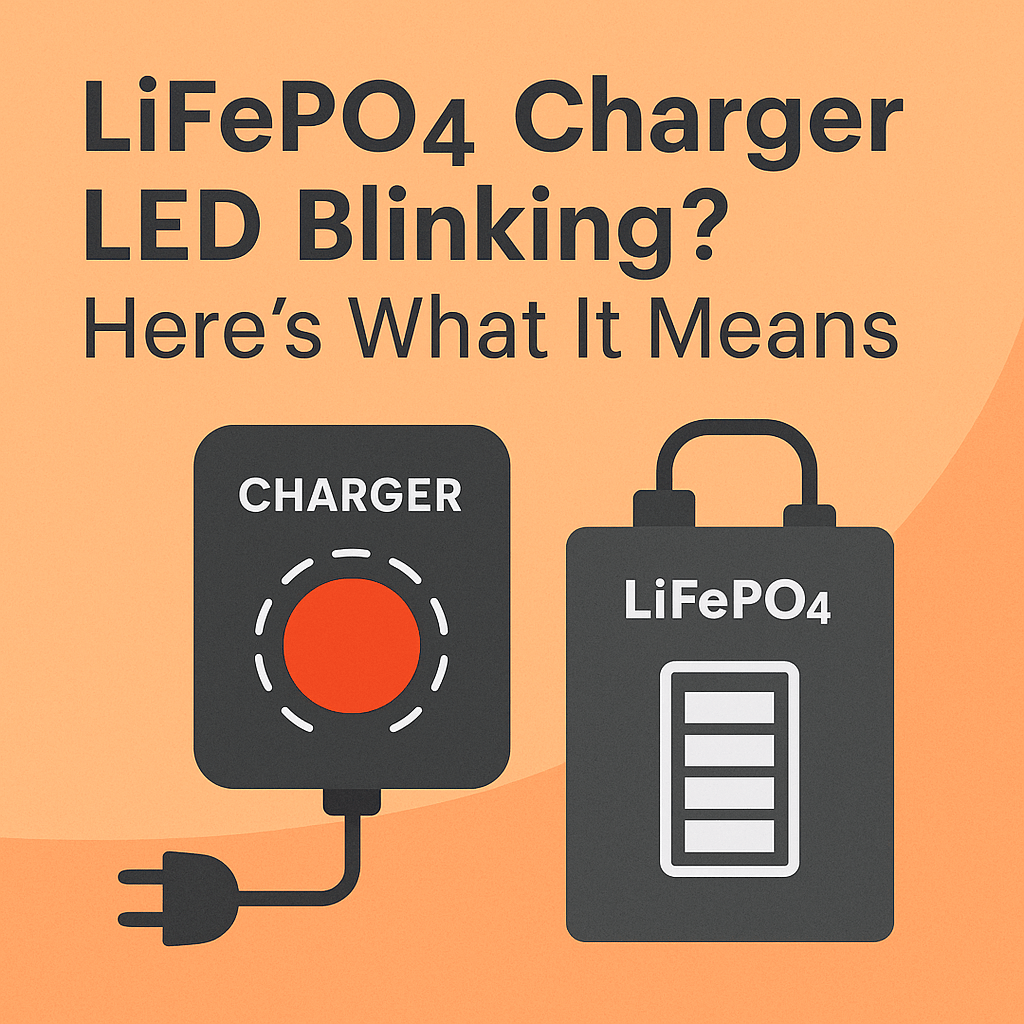 LiFePO₄ Charger LED Blinking? Here’s What It Means — Battery Mate