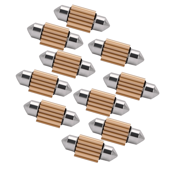 10x 31mm Festoon 15 LED Interior Dome Map Light Bulbs – White 6000K for Car, Ute, 4WD, SUV - Battery Mate