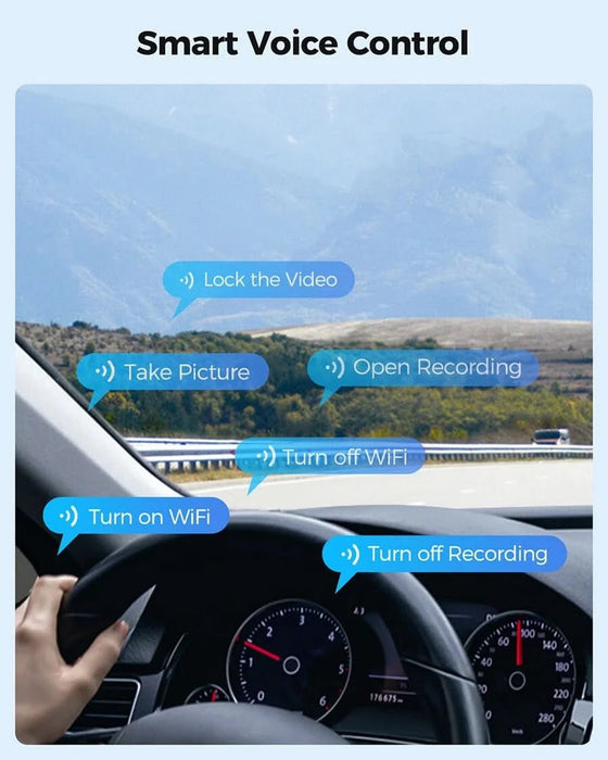 12" 4K + 1080P Rear View Mirror Dash Cam with WiFi 6, GPS & 64GB Card - Battery Mate