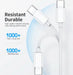 2 Pack Braided USB Type C to USB-C Cable Charge PD 60W Quick Charging Data Fast Charger - Battery Mate