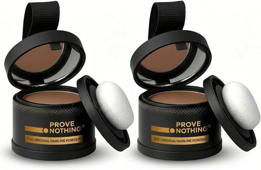 [2 Pack] Hairline Powder Instantly Conceals Hair Loss – Root Touch Up Hair Powder | Gray Hair Cover Up for Women & Men | Root Cover Up | Hair Fibers for Thinning Hair | Stain - Proof 48 Hours (Light Brown) - Battery Mate