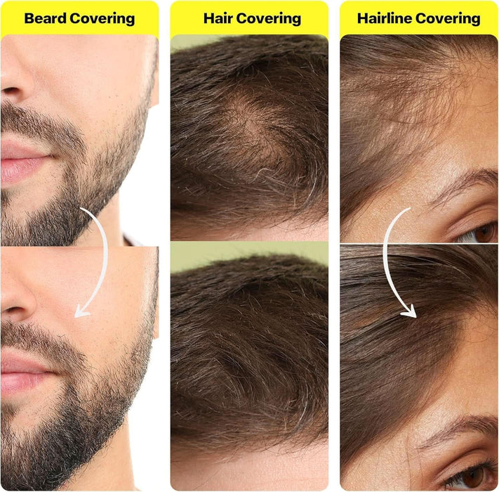 [2 Pack] Hairline Powder Instantly Conceals Hair Loss – Root Touch Up Hair Powder | Gray Hair Cover Up for Women & Men | Root Cover Up | Hair Fibers for Thinning Hair | Stain - Proof 48 Hours (Light Brown) - Battery Mate