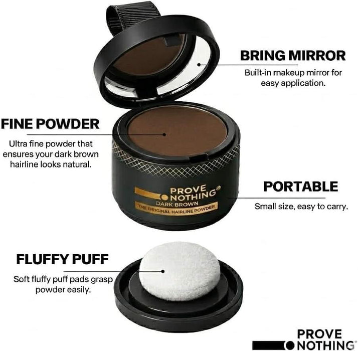 [2 Pack] Hairline Powder Instantly Conceals Hair Loss – Root Touch Up Hair Powder | Gray Hair Cover Up for Women & Men | Root Cover Up | Hair Fibers for Thinning Hair | Stain - Proof 48 Hours (Medium Brown) - Battery Mate