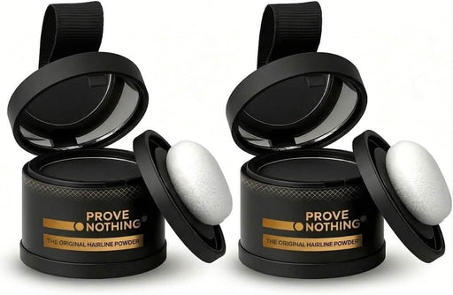 2 Pack] Hairline Powder Instantly Conceals Hair Loss – Root Touch Up Powder | Gray Hair Cover Up for Women & Men | Hair Fibers for Thinning Hair | Stain - Proof 48 Hours (Black) - Battery Mate
