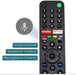 [2 Pack] RMF-TX500P Voice Remote for Sony TV KD-65X9500G KD-55X9500G KD-43X8000H KD-55A8H w/ Google Play & Netflix - Battery Mate