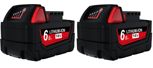 [2 Pack] Tavice Milwaukee M18 Compatible 18V 6.0Ah Lithium XC Battery | Replaces 48 - 11 - 1840 48 - 11 - 1860 Extended - Battery Mate