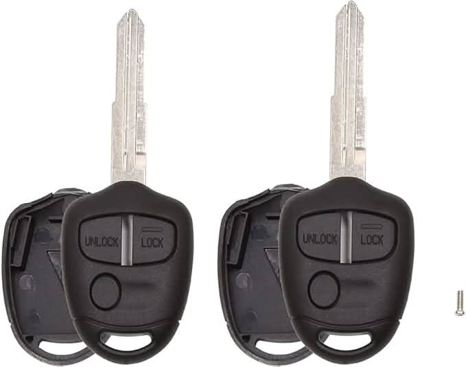 [2 Pack] TAVICE Replacement Remote Key Blank Shell/Case MIT8, Compatible with Mitsubishi Lancer CJ 2007?2014 - Battery Mate