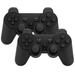[2 Pack] Tavice Wireless Controllers Compatible with PS3 PlayStation 3 | Black - Battery Mate