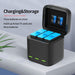 3 - Channel Battery Charger Box for GoPro Hero 9, 10, 11, and 12 - Battery Mate