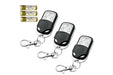 3 Pack 433.92MHz Universal Cloning Remote Control | 4 Button Fixed Code Garage Door, Gate, Alarm Remote Copier - Battery Mate