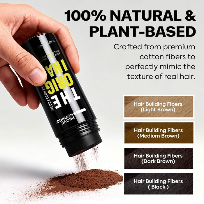 [3 PACK] PROVE Nothing 86g VALUE PACK PN Hair Fibers for Thinning Hair & Bald spots (DARK BROWN) - 3x 28g Bottles - Conceals Hair Loss in Seconds - Hair Powder for Women & Men | Designed in Australia (Drak Brown) - Battery Mate