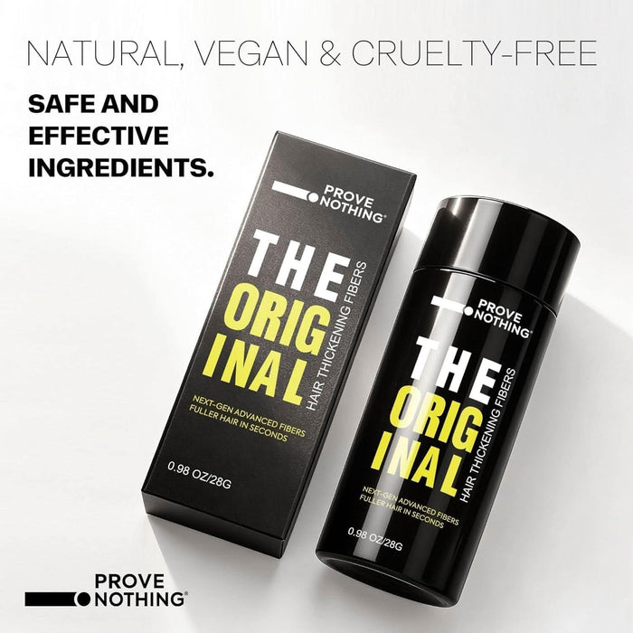 [3 PACK] PROVE Nothing 86g VALUE PACK PN Hair Fibers for Thinning Hair & Bald spots (DARK BROWN) - 3x 28g Bottles - Conceals Hair Loss in Seconds - Hair Powder for Women & Men | Designed in Australia (Black) - Battery Mate