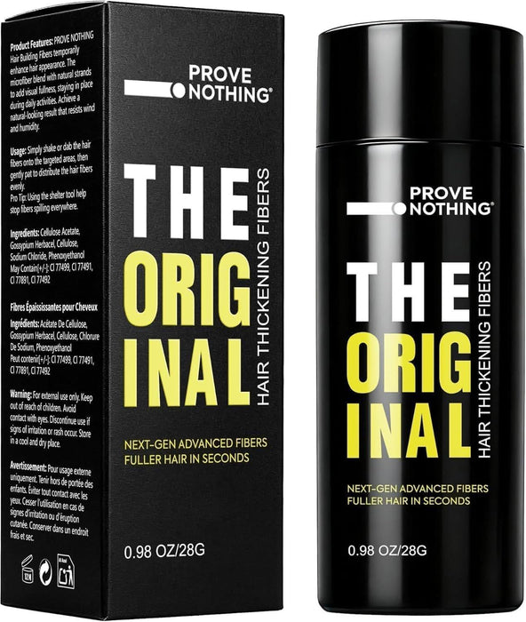 [3 PACK] PROVE Nothing 86g VALUE PACK PN Hair Fibers for Thinning Hair & Bald spots (DARK BROWN) - 3x 28g Bottles - Conceals Hair Loss in Seconds - Hair Powder for Women & Men | Designed in Australia (Drak Brown) - Battery Mate