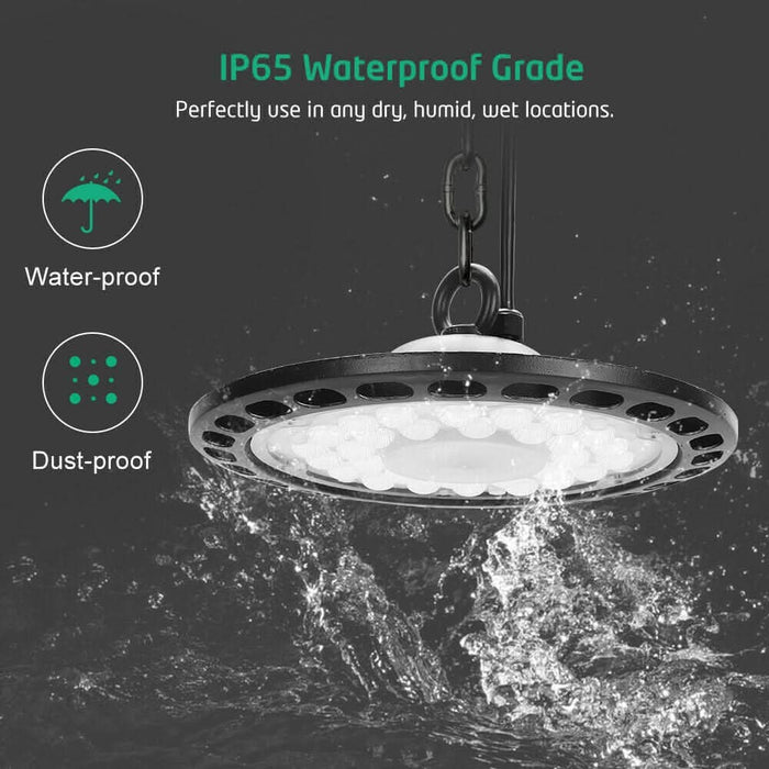 2x 300W LED High Bay Light Low Bay UFO Factory Warehouse Industrial Light