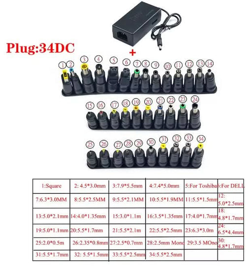 [34 Tips] 96W Multi Universal Power Supply Charger for PC Laptop & Notebook - Battery Mate