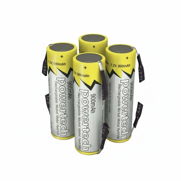 [4 Pack] AAA 900mAh Rechargeable Ni - MH Battery with Solder Tag | Replacement AAA 1.2V NiMH Cell for Battery Packs (1 Battery) (Copy) (Copy) - Battery Mate