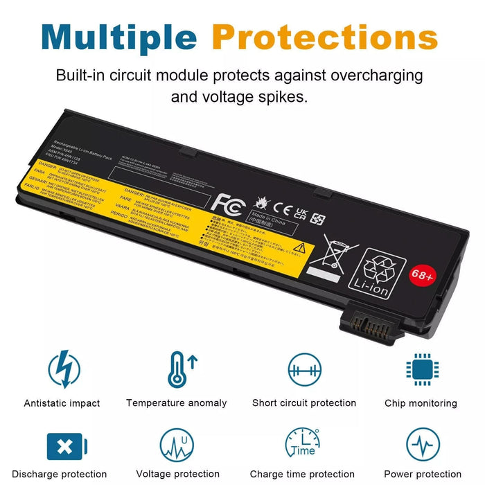 (48Wh) Lenovo ThinkPad Battery – Compatible with T440, T440S, T450S, X240, X240S, X250, X260, and X270 - Battery Mate