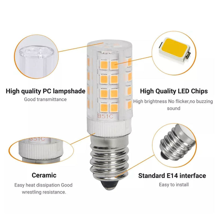 5 Pack E14 LED Bulb 5W Corn light bulbs Replace Halogen 22V.x lamp I6V7 - Battery Mate
