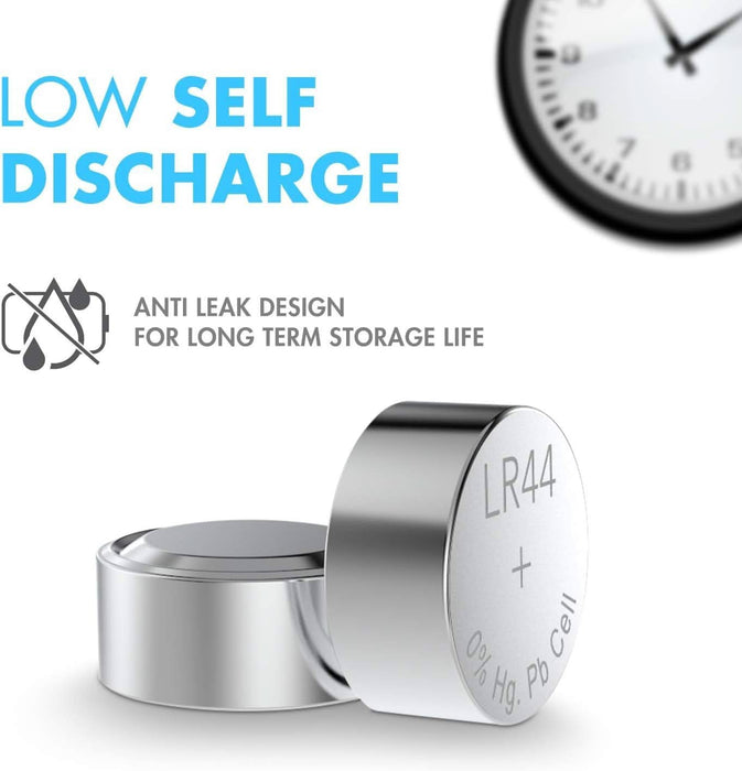 [5 Pack] LR44 High Capacity AG13 357 303 SR44 Battery Premium Alkaline Battery 1.5V Button Coin Cell Batteries (Copy) - Battery Mate