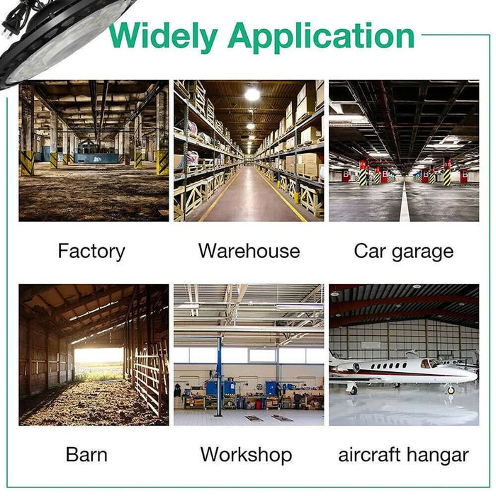 2x 500W LED High Bay Light Low Bay UFO Factory Warehouse Industrial Light