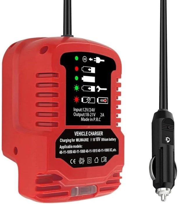 TAVICE Cigarette Lighter Socket Adapter Compatible with Milwaukee M18 18V Battery DC 12V/24V Mini Car Charger Power Adapter