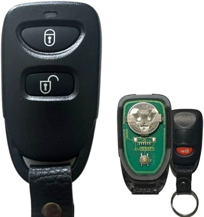 Hyundai Santa Fe & Tucson 2-Button Remote Key Shell Replacement Case with Rubber Pad – Compatible 2005-2012