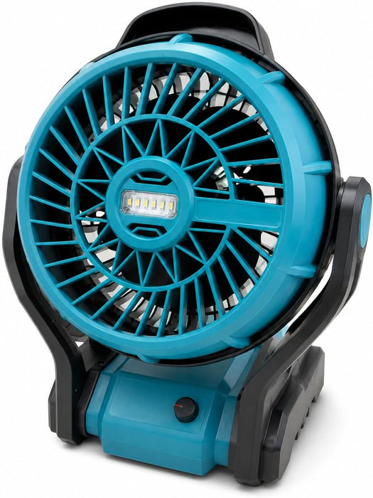 TAVICE 10 Inch Cordless Fan Compatible with Makita 18V LXT Batteries, Portable Jobsite Fan with LED Light, Adjustable Speed, Battery