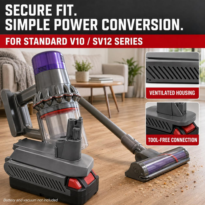 TAVICE Battery Adapter Converter Compatible with Milwaukee M18 18V Battery to Dyson V10 Vacuum Cleaner