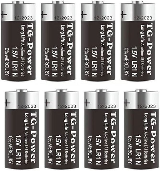 (8 Pack) LR1 N Size 1.5V Alkaline Batteries – Long - Lasting Replacement Power Cells for Everyday Devices - Battery Mate