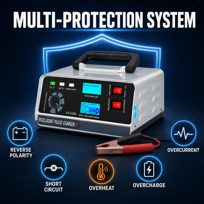 TAVICE 400W 40A 12V/24V Smart Car Battery Charger with Pulse Repair, Trickle Charging for Car Boat, AU Plug