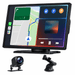9" Portable Wireless Apple CarPlay Car Stereo FM Radio Touch Screen Head Unit GPS - Battery Mate