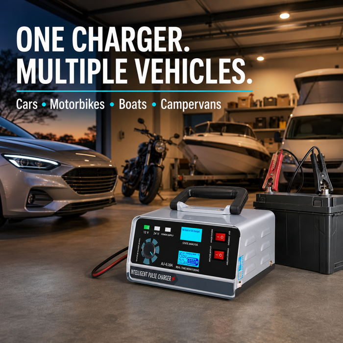 TAVICE 400W 40A 12V/24V Smart Car Battery Charger with Pulse Repair, Trickle Charging for Car Boat, AU Plug