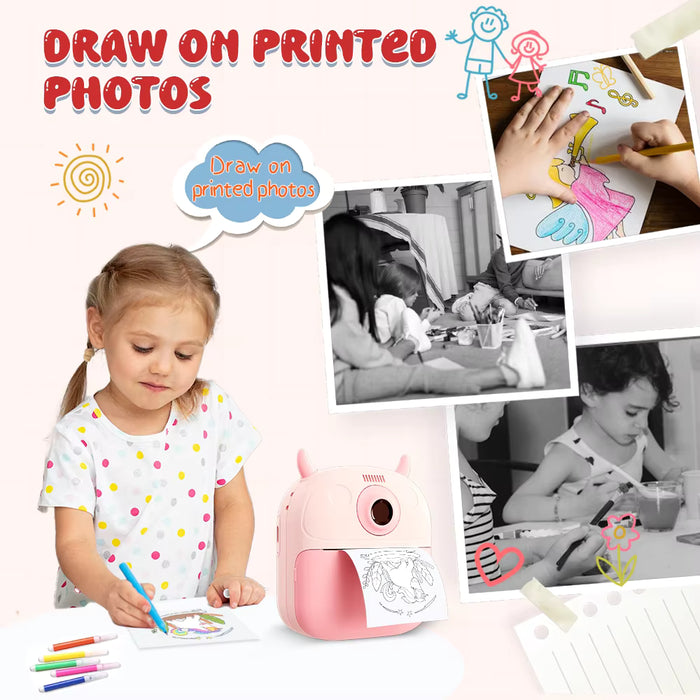 Kids Digital Camera High Quality Instant Print | CMOS Imaging Sensor Filter Function | BLUE.