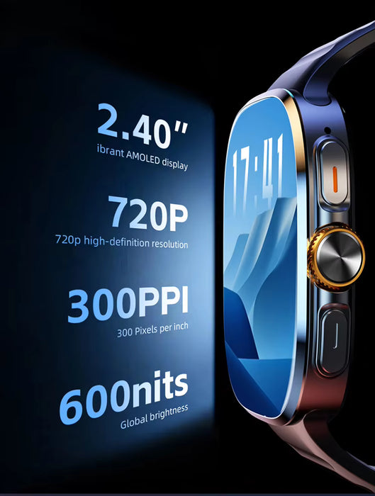 Tavice 5G Cellular Smartwatch – Large Screen, Video Call, Waterproof, GPS, Heart & Sleep Monitor, Apps, Sim Card Support