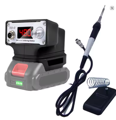 70W Cordless Soldering Iron for Milwaukee Makita DeWalt 18v Batteries | 150-480°C Digital Temperature Control