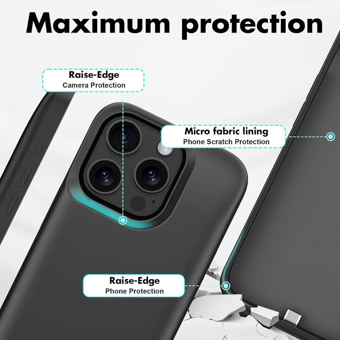 Case for iPhone 17 with Built - in 5000mAh Battery & Foldable Stand – Slim and Durable Charging Case - Battery Mate