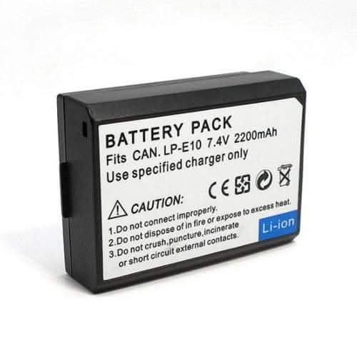 [Combo Pack] 2x LP - E10 2550mAh Rechargeable Batteries with LCD Dual USB Charger | Replacement for Canon EOS 1500D, 1300D, 1200D, 1100D, Kiss X50, 3000D (2 Batteries + Charger) - Battery Mate